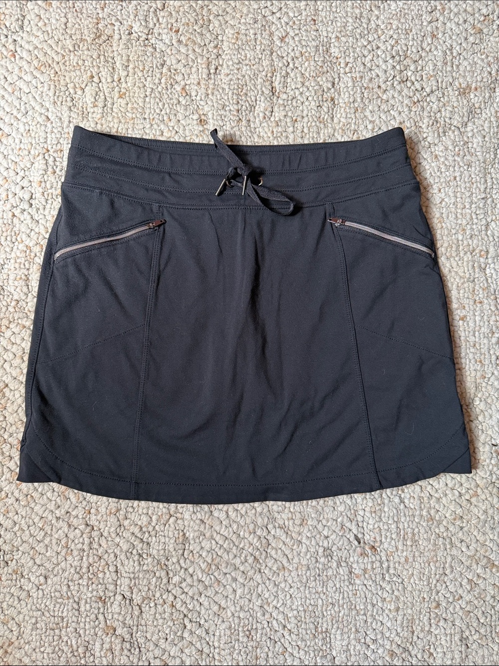 Athleta Black Mini Skort with Zip Pockets